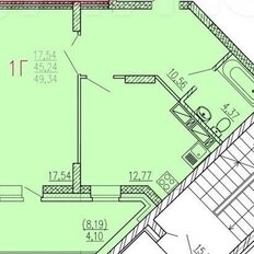 Квартира 49 м², 1-комнатная - изображение 5