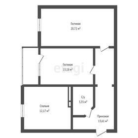 Квартира 66,7 м², 2-комнатная - изображение 1