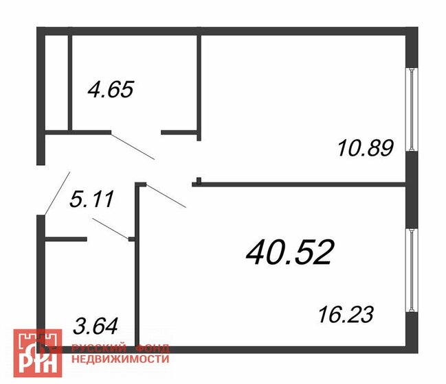 40,5 м², 1-комнатные апартаменты 6 963 970 ₽ - изображение 49