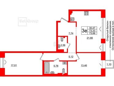 66,2 м², 2-комнатная квартира 16 700 000 ₽ - изображение 33