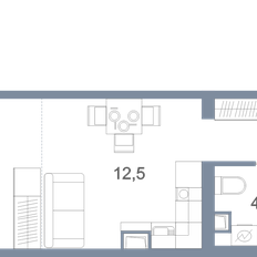 Квартира 47 м², 1-комнатная - изображение 2