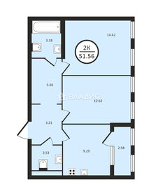 Квартира 51,8 м², 2-комнатная - изображение 1