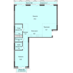 94,6 м², 2-комнатная квартира 15 600 000 ₽ - изображение 18