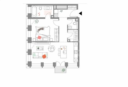 Квартира 56,6 м², 2-комнатная - изображение 1