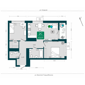 62,5 м², 2-комнатная квартира 8 000 000 ₽ - изображение 30