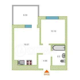 Квартира 35,4 м², 1-комнатная - изображение 1