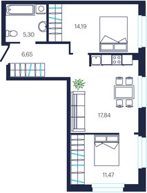 57,2 м², 3-комнатная квартира 6 100 000 ₽ - изображение 13