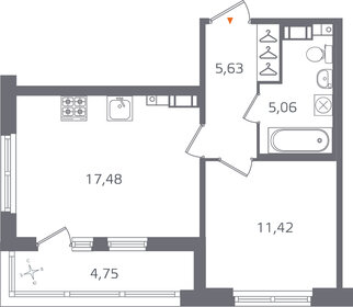 48,1 м², 1-комнатная квартира 11 275 000 ₽ - изображение 103