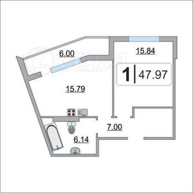 Квартира 48 м², 1-комнатная - изображение 4