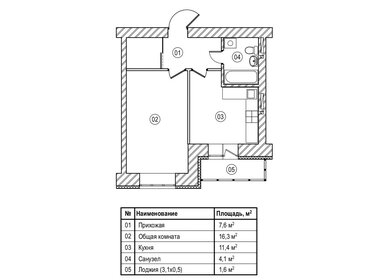 45 м², 1-комнатная квартира 6 400 000 ₽ - изображение 39