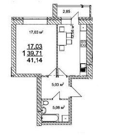 41,2 м², 1-комнатная квартира 2 870 000 ₽ - изображение 21