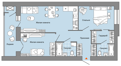 73 м², 3-комнатная квартира 6 760 922 ₽ - изображение 39