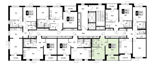 Квартира 34,4 м², 1-комнатная - изображение 2