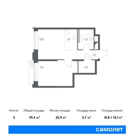 Квартира 39,4 м², 1-комнатные - изображение 1