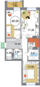 68,2 м², 2-комнатная квартира 20 991 960 ₽ - изображение 10