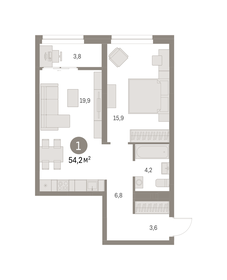 70 м², 1-комнатная квартира 12 900 000 ₽ - изображение 64