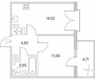 35,3 м², 1-комнатная квартира 7 600 000 ₽ - изображение 1
