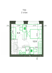 Квартира 48,7 м², 2-комнатная - изображение 2