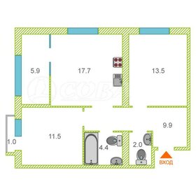 Квартира 65,2 м², 2-комнатная - изображение 1