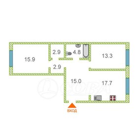 Квартира 73,1 м², 2-комнатная - изображение 1