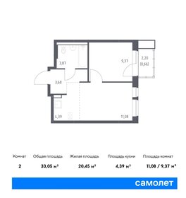 31,4 м², 1-комнатная квартира 5 997 400 ₽ - изображение 23