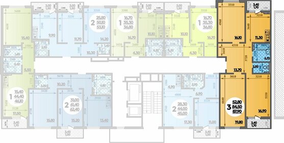 93 м², 3-комнатная квартира 12 750 000 ₽ - изображение 27