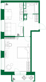 47,5 м², 1-комнатные апартаменты 13 490 000 ₽ - изображение 121