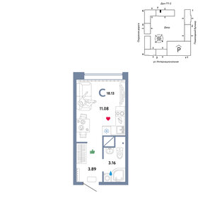 16 м², квартира-студия 2 600 000 ₽ - изображение 76