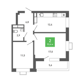53,7 м², 2-комнатная квартира 4 400 000 ₽ - изображение 28