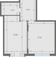 Квартира 47,7 м², 2-комнатная - изображение 3