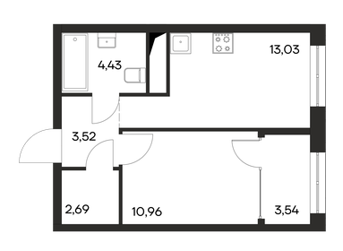 34,7 м², 1-комнатная квартира 5 400 000 ₽ - изображение 63
