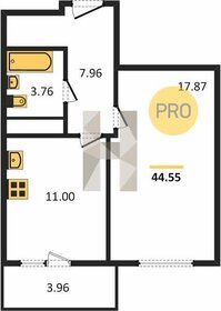 Квартира 44,6 м², 1-комнатная - изображение 1