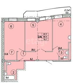 Квартира 70,7 м², 2-комнатная - изображение 4