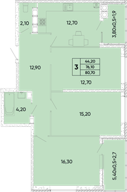 80,9 м², 3-комнатная квартира 8 502 590 ₽ - изображение 74