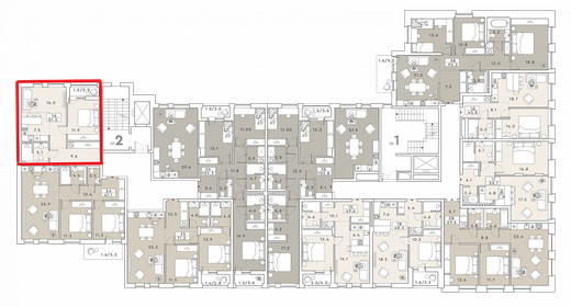 67 м², 1-комнатная квартира 19 765 000 ₽ - изображение 29