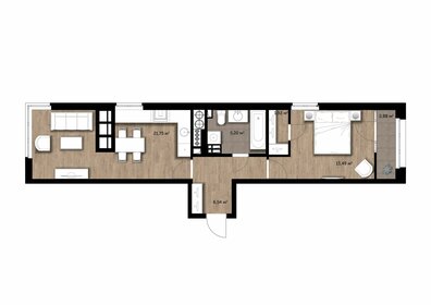 Квартира 50,3 м², 1-комнатная - изображение 1