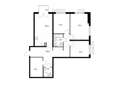 97,7 м², 4-комнатная квартира 39 800 000 ₽ - изображение 72