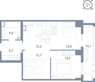 75,1 м², 1-комнатная квартира 8 970 000 ₽ - изображение 30