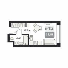 22,2 м², апартаменты-студия 4 390 000 ₽ - изображение 38