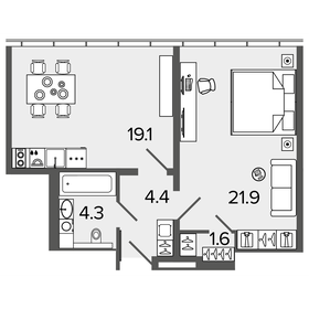 23,2 м², квартира-студия 6 780 000 ₽ - изображение 124
