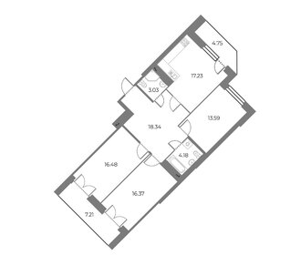 Квартира 95,2 м², 3-комнатная - изображение 1