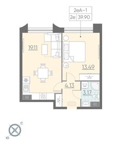 Квартира 39,7 м², 1-комнатные - изображение 1