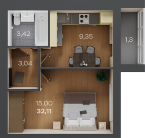 46,5 м², 2-комнатная квартира 8 350 000 ₽ - изображение 33