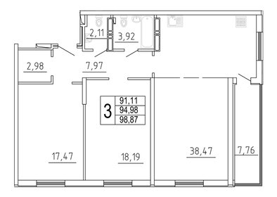 119 м², 3-комнатная квартира 11 650 000 ₽ - изображение 41