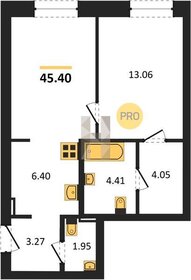 Квартира 45,4 м², 2-комнатная - изображение 1