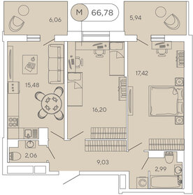 77,9 м², 2-комнатная квартира 12 200 000 ₽ - изображение 23