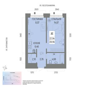 Квартира 39,9 м², 2-комнатная - изображение 1