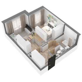 35,7 м², 1-комнатная квартира 7 200 000 ₽ - изображение 72