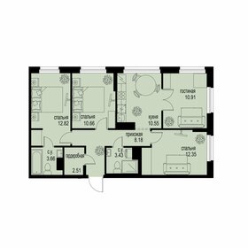 Квартира 75,1 м², 4-комнатная - изображение 1