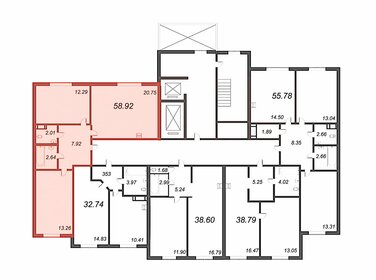 Квартира 58,9 м², 2-комнатная - изображение 3